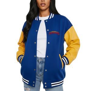 Chaquetas Varsity Personalizadas de Invierno para Mujer, de Lana y Lona, Estilo Béisbol Universitario, con Bordado Frontal, Impresión, Resistentes al Viento y Transpirables - Product Image 1