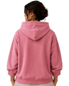 Sweat-shirt à capuche rose pour femme, coupe oversize, imprimé graphique cœur, en molleton de coton, manches longues, style décontracté streetwear, tendance - Product Image 2