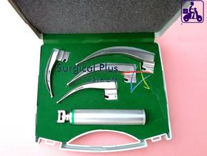 Laryngoscope ORL de qualité supérieure avec 4 lames Macintosh en fibre optique, en acier inoxydable réutilisable, pour anesthésie ORL, certifié CE - Product Image 2