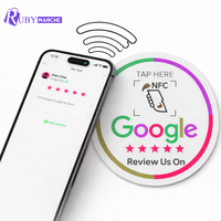Tarjeta de Visita Inteligente NFC Personalizable sin Contacto con Código QR, Resistente al Agua, 13.56 MHz, para Reseñas de Google