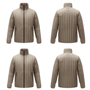Veste matelassée imperméable à canaux verticaux pour homme, vêtement d'extérieur d'hiver minimaliste de qualité supérieure, doublure en coton à capuche - Product Image 3