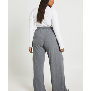 Pantalones Anchos Extra Grandes Personalizados con Logotipo Bordado, de Algodón y Felpa, para Mujer, con Cintura Elástica, Estilo Deportivo - Product Image 5