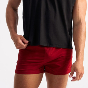 Red Color OEM Service With Own Logo Print Hand Made Latest Style Gym Wear Eco Friendly Soft Touch Fitness Workout Sport <b>Shorts</b> - Product Image 5