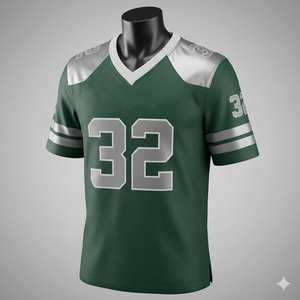 Camiseta de Fútbol Americano Personalizable de Secado Rápido, Transpirable, 100% Poliéster, Protección UV, Manga Corta, para Verano, Fabricación Personalizada - Product Image 1