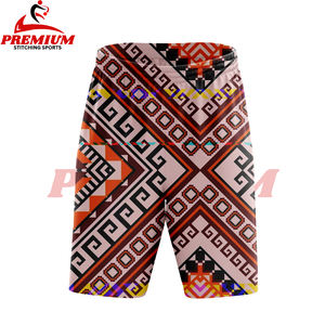 Pantalones cortos casuales para hombre con logotipo personalizado OEM, sublimados, 100% poliéster, de secado rápido, transpirables, para baloncesto, tallas grandes. - Product Image 1