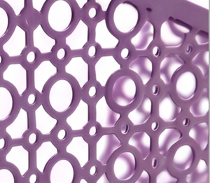 Moderno Porta Servilletas Metálico Morado con Diseño de Patrón Circular para Organizador de Mesa, Decoración de Mesa y Uso en la Cocina - Product Image 2