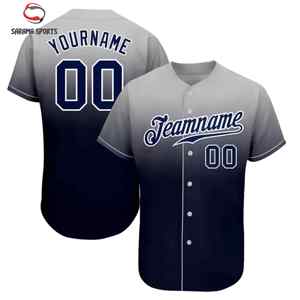 Maillots de baseball personnalisés vierges pour sublimation, vêtements de marque sur mesure, t-shirts de baseball pour hommes, maillots de baseball sublimés - Product Image 1