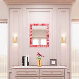 Espejo Decorativo de Pared con Incrustaciones de Hueso Pulido, Estilo Art Deco, Hecho a Mano - Product Image 2