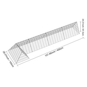 Tunnel Portatile per Polli da Giardino 157,5 X 39,4 X 24,2 Pollici, Nuovo e Facile da Montare - Product Image 2