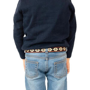 Ceinture polo en cuir durable avec un design tissé détaillé, idéale pour un style décontracté, équestre et un usage quotidien. - Product Image 3