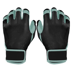 Gants de frappe en cuir noir et vert menthe avec fermeture auto-agrippante pour l'entraînement, unisexe adulte, gauche, XL, XXL, légers - Product Image 1