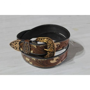 Cinturón de moda Western Cowgirl Cowboy Country Girl de alta calidad para mujer, cuero sintético con hebilla de cobre para pantalones vaqueros - Product Image 2