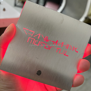 Etiquetas Personalizadas de PVC con LED NFC, Acero Inoxidable, Impresión Digital UV, Película Transparente 3D Laminada, MSF002, Gracias - Product Image 6