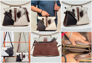 Cheveux sur cacher fourrure nouveau concepteur sac à bandoulière Western cuir de vachette fourrure élégant sac à main bohème Offre Spéciale femmes Multi utilisations sac - Product Image 4