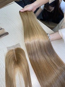 Precio de fábrica, extensiones de cabello alineadas con cutícula suave, liso, barato, liso, liso, de hueso suave, colores personalizados, trama Genius - Product Image 2