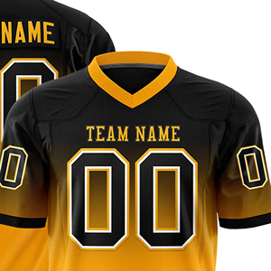 Maillot de football américain personnalisé avec design bicolore, maillots de football avec logo sublimé - Product Image 2