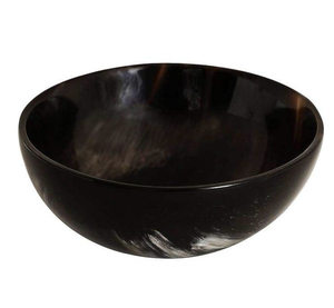 Cuenco de Cuerno de Búfalo con Cuchara, Pulido, Redondo, Decoración Rústica para el Hogar - Product Image 3