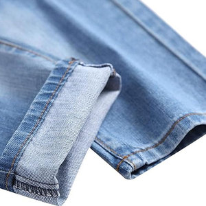 High-End Quality Straight Design Men's Distressed <b>Trouser</b> Washed Slim Fit Jeans <b>Light</b> Blue Distressed Men's Distressed <b>Trouser</b> - Product Image 5