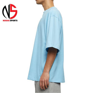 T-shirt ample grande taille 100 % coton épais 260 g/m² style hip-hop décontracté pour homme avec technique de surfaçage haute qualité personnalisée 2026 - Product Image 4