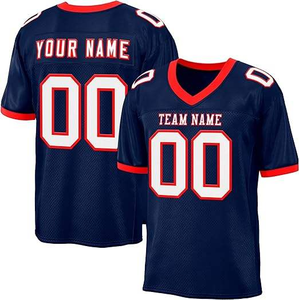 Camiseta de Fútbol Americano Personalizada, Uniforme de Equipo Negro y Gris, Transpirable, de Secado Rápido, para Jóvenes y Adultos, Impresión OEM - Product Image 6