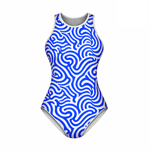 Traje de Baño Deportivo de Una Pieza con Control de Abdomen, Estampado Animal, Impermeable, de Secado Rápido y Corte Alto - Product Image 5