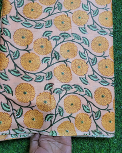 ผ้าฝ้ายพิมพ์ลายบล็อกด้วยมือ เนื้อผ้านุ่ม น้ำหนักเบา ขายเป็นหลา พิมพ์ลายด้วยสีธรรมชาติ ราคาโรงงาน - Product Image 5