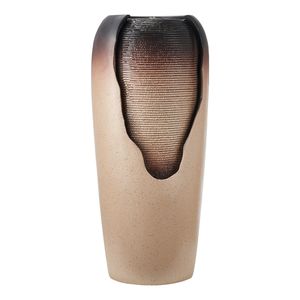 Fuente de Agua en Cascada de Estilo Jarra Esmaltada para Exteriores, de 30.71 Pulgadas de Altura, de 1 Nivel, con Luz LED - Product Image 1