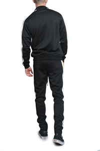 Survêtement en molleton bouclé pour homme, mélange coton et polyester, intérieur brossé doux, sweat à capuche zippé intégral, pantalon de jogging décontracté - Product Image 3