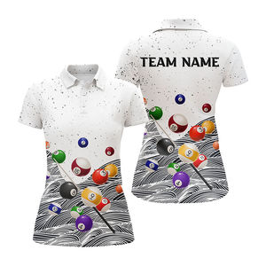 Polo personnalisé pour joueur de billard – Motif uni, respirant, en toile – Idée cadeau pour hommes - Product Image 3