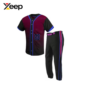 ชุดเบสบอลแบบกำหนดเอง XEEP รุ่น XC-BBU-45 ชุดกีฬาระบายอากาศได้ดี ผลิตจากโพลีเอสเตอร์ 100% พิมพ์ลายด้วยความร้อน คุณภาพสูง บริการ OEM - Product Image 3