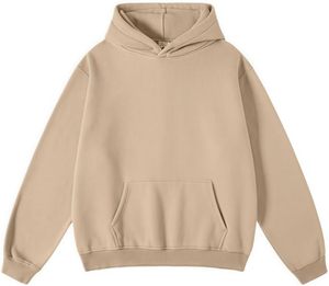 Tejido de punto de alta calidad para otoño, de poliéster/algodón, teñido liso, de corte regular, extragrande, 400 420 450 500 600 Gsm, OEM personalizado - Product Image 1
