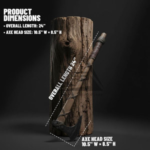 Hache à barbe écologique de haute qualité, best-seller, avec manche en bois, pour couper et travailler le bois, outil multi-usage - Product Image 3