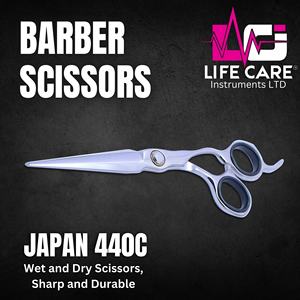 ชุดกรรไกรตัดผมมืออาชีพสีเงินสำหรับช่างตัดผมและกรรไกรซอยผม พร้อมมีดโกนและหวี - Product Image 2