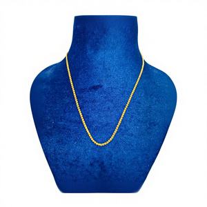 Cadena de Oro Sólido 22K Clásica, Diseño de Cuerda, Oro Amarillo 916 Auténtico con Sello, Joyería de Eslabones Delgados y Trenzados para Hombres y Mujeres - Product Image 1