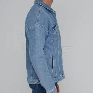 Chaqueta de Mezclilla para Hombre, Diseño Personalizado, 100% Algodón, Invierno, con Logotipo Frontal, Ligera, Transpirable, Servicio OEM - Product Image 4