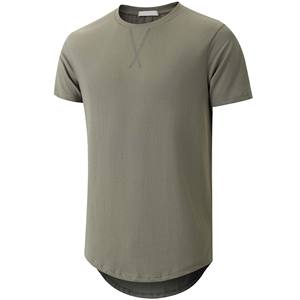 T-shirt long OEM pour homme, coupe décontractée, 200 GSM, en coton respirant, taille personnalisée, livraison mondiale, faible MOQ, style formel pour homme - Product Image 3
