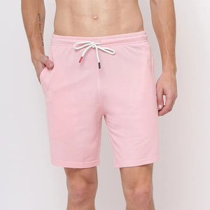 Pantalones Cortos Deportivos Rosa Pastel para Hombre, Cintura Elástica con Cordón, Tela Suave, Pantalones Cortos Casuales para Gimnasio y Correr con Bolsillos Laterales - Product Image 3