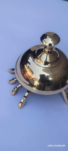 Gold-Plated <b>Brass</b> Crab Table <b>Bell</b> Decor | Antique Style Desk <b>Bell</b> for Home Decoration | Polished Metal Craft - Product Image 3
