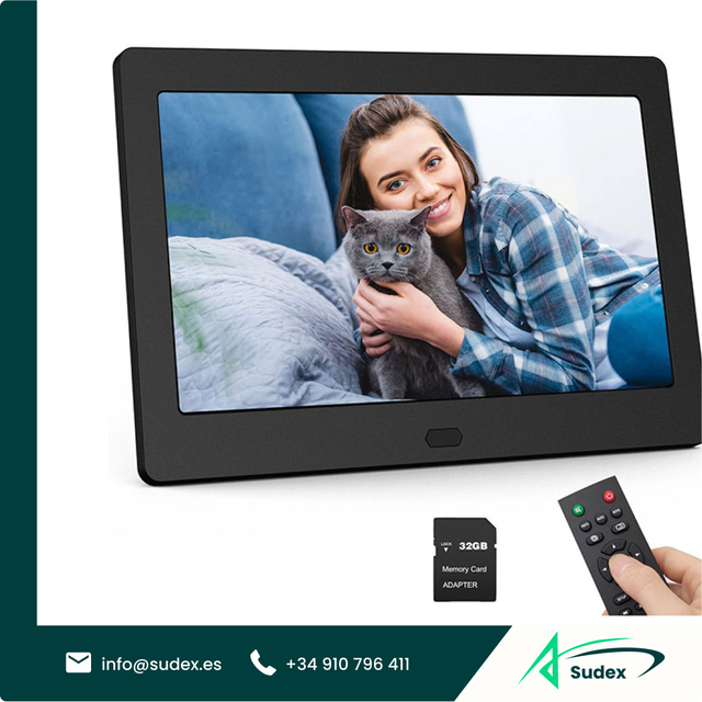 Sudex SFL-02 7 Inch IPS LCD Plastic Digital Photo Frame Touch Screen Video Music Playback Clock Display System