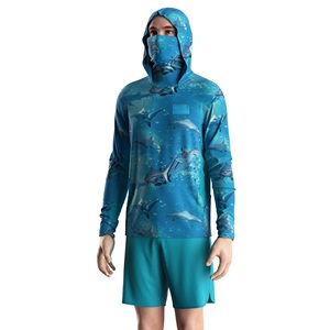 Fabricant OEM de sweats à capuche de pêche personnalisés en gros, avec protection UV, en jersey de polyester, marque privée, fabrication en vrac - Product Image 3