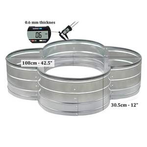 Vietnam trèfle-forme en acier galvanisé surélevé jardinière lit extérieur maison pots de fleurs et jardinières pour plantes et légumes - Product Image 3