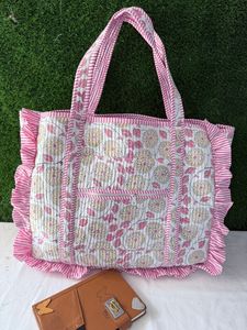 Sac fourre-tout matelassé en coton pur de qualité supérieure, avec logo personnalisé imprimé, réutilisable, pour courses, à porter à l'épaule, unisexe - Product Image 2