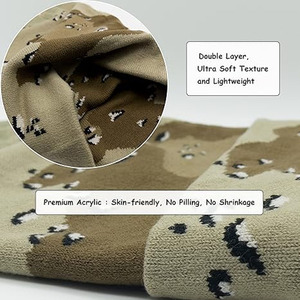 Custom Made in Pakistan Wholesale Winter Hand Knitted Animal Print Wool Blend Beanie Hat Cheap Price High Quality Unisex Cap - Product Image 6