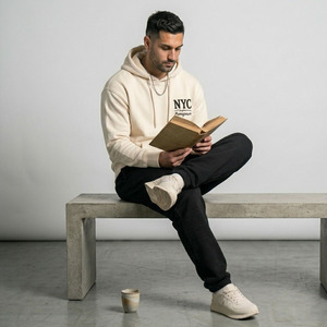 Men’s 320G Heavyweight Fleece Tracksuit – Custom Embroidered Logo Hoodie & <b>Sweatpants</b> <b>Set</b> - Product Image 2