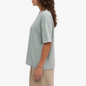 Camiseta de Mujer, Corte Regular, Cuello Redondo, Manga Corta, Color Sólido, 100% Algodón Orgánico, Ecológica, de Secado Rápido, Informal, para Uso Diario - Product Image 2