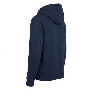 Sweat-shirt à capuche oversize en molleton bleu marine uni pour femme avec cordon de serrage blanc, en French Terry, de haute qualité - Product Image 6