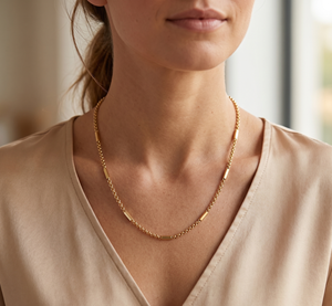 DIVYORO Cadena clásica chapada en oro de 22 quilates para mujer - Product Image 3