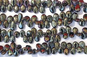 ลูกปัดสปิเนลสีดำธรรมชาติทรงลูกแพร์เรียบเนียน ร้อยเป็นเส้น สำหรับทำเครื่องประดับแฮนด์เมด ขายส่ง - Product Image 5