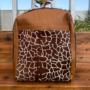 New High Quality Durable Genuine Leather Women Students Backpack Animal <b>Print</b> Multi-Functional <b>Large</b> Convertible Travel Backpack - Product Image 3