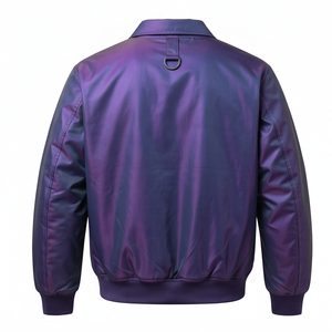 Chaqueta Bomber Reversible Personalizada de Lona Ecológica Impermeable, Estilo Retro Unisex, Corte Ajustado, Prenda Exterior de Vuelo, Tacto Suave y Acanalado - Product Image 2